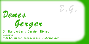 denes gerger business card